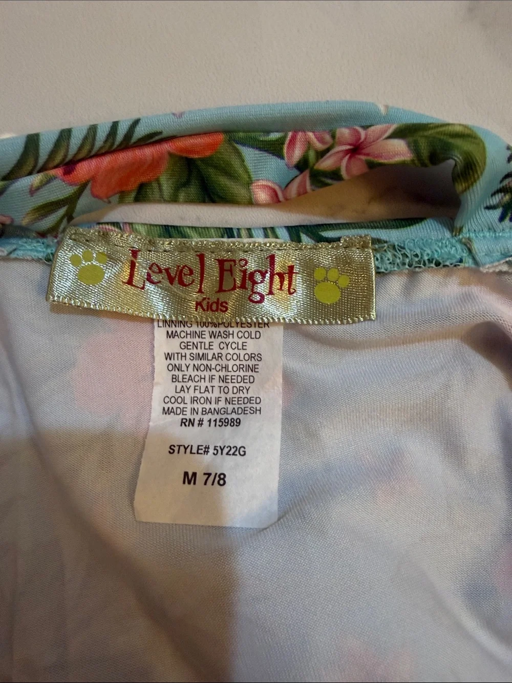 🌴Level Eight Kids Swimming Set 2 piece Size M 7/8